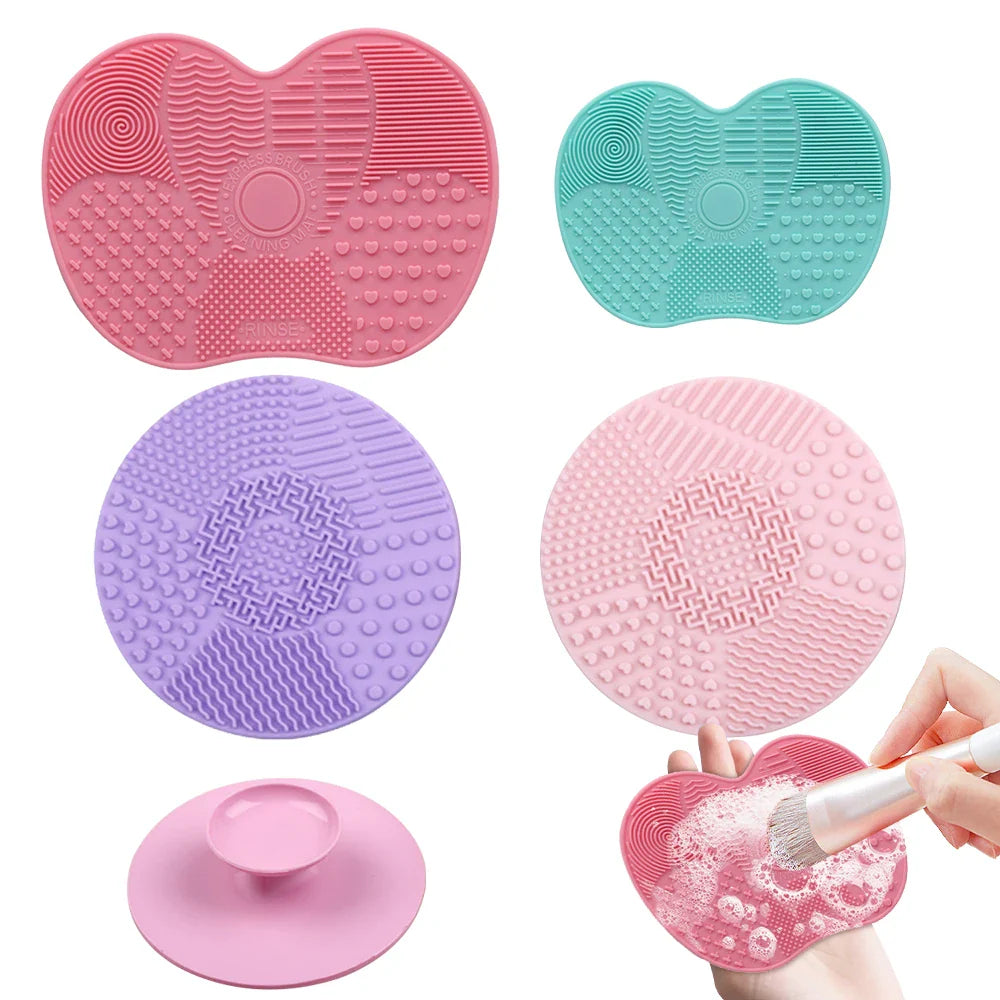 Silicone Makeup Brush Cleaner Mat Cosmetics Brush Cleaning Tool Mat Professional Eyeshadow Foundation Brush Cleaner Mat Makeup