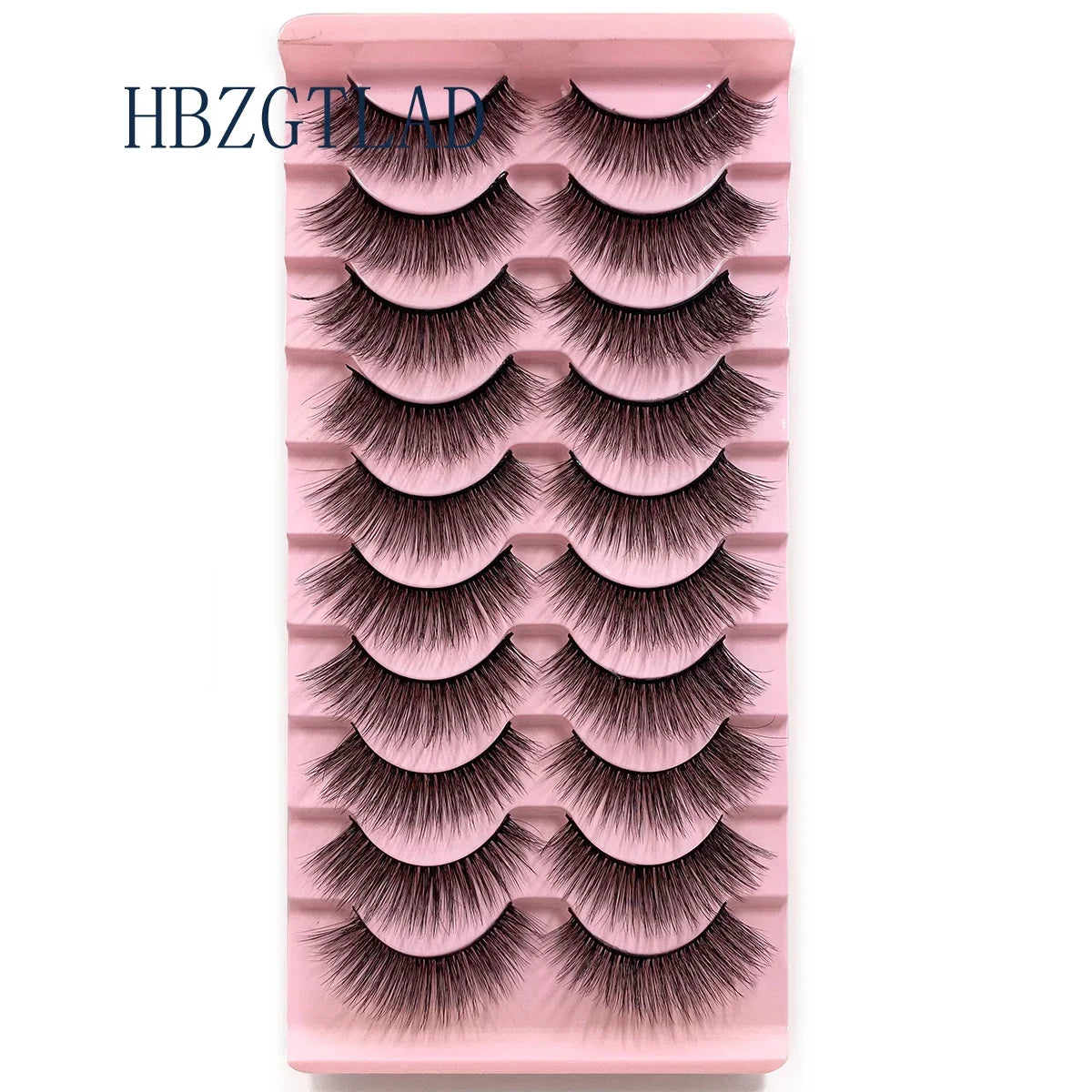NEW 10pairs 100% Real Fake Mink Eyelashes 3D Natural False Eyelashes 3d Mink Lashes Soft Eyelash Extension Makeup Kit Cilios h13